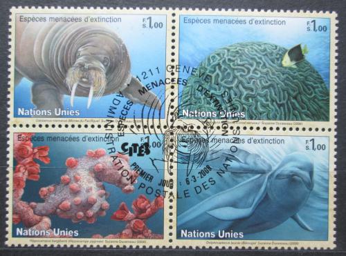 Poštové známky OSN Ženeva 2008 Morská fauna Mi# 588-91 Kat 5.50€