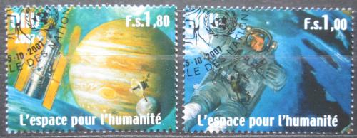 Poštové známky OSN Ženeva 2007 Prieskum vesmíru Mi# 584-85 Kat 4.20€