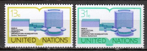 Potov znmky OSN New York 1977 Budovy WIPO v enev Mi# 303-04