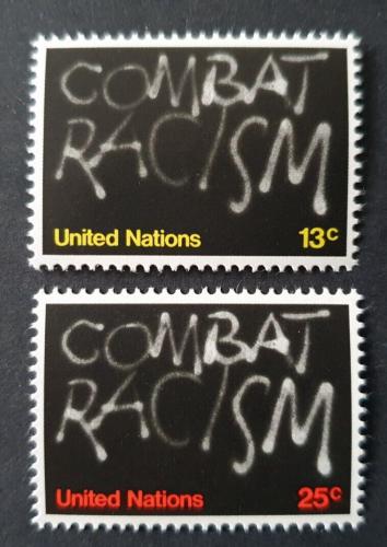 Potov znmky OSN New York 1977 Boj proti rasov diskriminaci Mi# 311-12