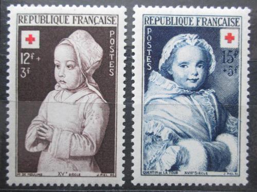 Poštové známky Francúzsko 1951 Èervený kríž, umenie Mi# 933-34 Kat 7€