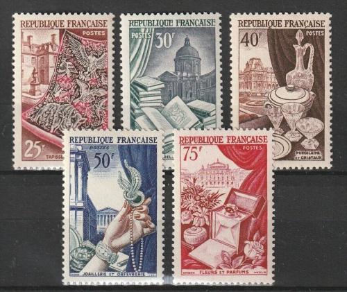 Poštové známky Francúzsko 1954 Exportní zboží TOP SET Mi# 996-1000 Kat 35€