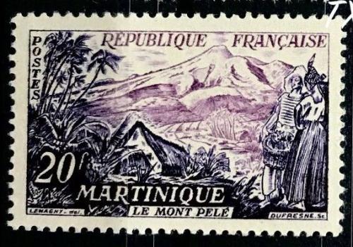 Poštová známka Francúzsko 1955 Mont Pelé, Martinik Mi# 1069