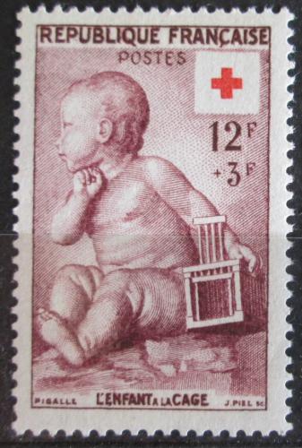 Poštová známka Francúzsko 1955 Èervený kríž, socha, Pigalle Mi# 1076 Kat 5€