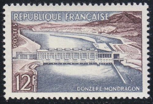 Poštová známka Francúzsko 1956 Vodní elektrárna Donzère-Mondragon Mi# 1106
