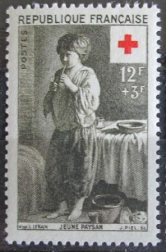 Poštová známka Francúzsko 1956 Èervený kríž, umenie, Louis Le Nain Mi# 1117