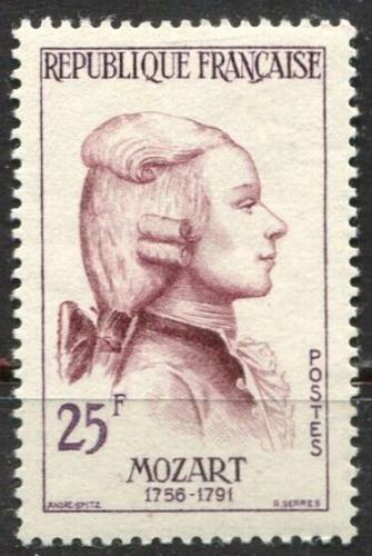 Poštová známka Francúzsko 1957 Wolfgang Amadeus Mozart Mi# 1172