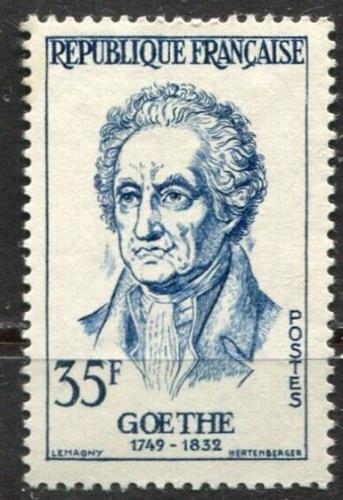 Poštová známka Francúzsko 1957 Johann Wolfgang von Goethe, básník Mi# 1173