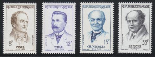 Poštové známky Francúzsko 1958 Lékaøi Mi# 1178-81 Kat 5.50€