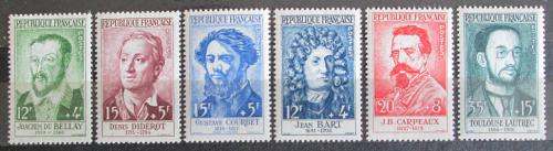 Poštové známky Francúzsko 1958 Osobnosti Mi# 1202-07 Kat 12€