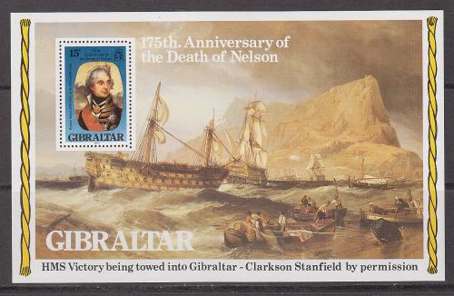 Poštová známka Gibraltár 1980 Lord Horatio Nelson Mi# Block 7
