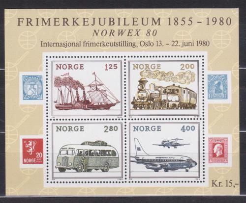 Poštové známky Nórsko 1980 Dopravní prostøedky Mi# Block 3