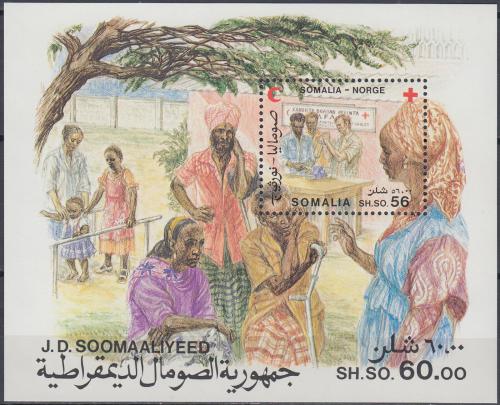 Poštová známka Nórsko 1987 Èervený kríž v Somálsku Mi# Block 7