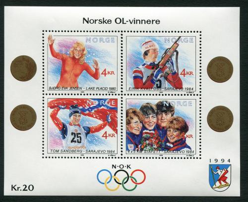 Poštové známky Nórsko 1989 ZOH Lillehammer Mi# Block 12 Kat 9€