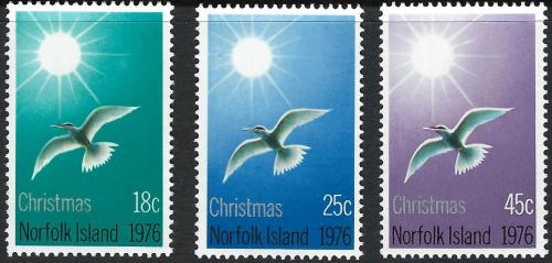 Poštové známky Norfolk 1976 Vianoce Mi# 181-83