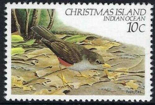 Poštová známka Vianoèný ostrov 1982 Drozd vánoèní Mi# 159
