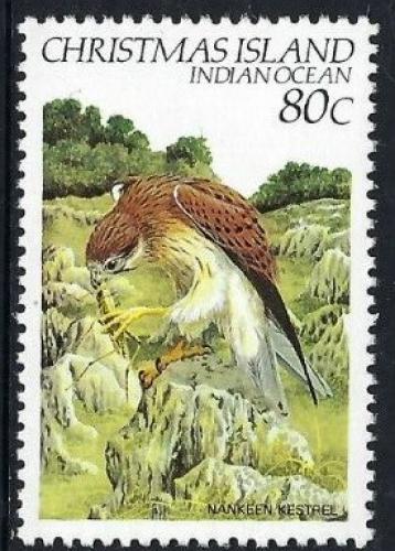 Poštová známka Vianoèný ostrov 1983 Poštolka australská Mi# 166