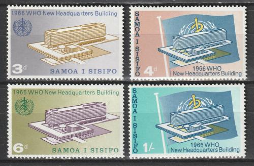 Poštové známky Samoa 1966 WHO v Ženevì Mi# 141-44
