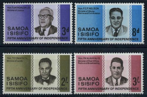 Poštové známky Samoa 1967 Osobnosti Mi# 146-49