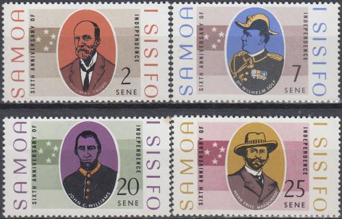 Poštové známky Samoa 1968 Osobnosti Mi# 166-69