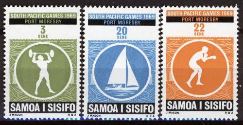Poštové známky Samoa 1969 Šport Mi# 201-03