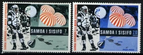 Poštové známky Samoa 1969 Pøistání na Mìsíci Mi# 204-05