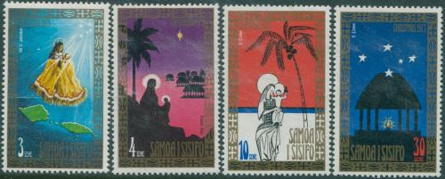 Poštové známky Samoa 1973 Vianoce, umenie Mi# 289-92