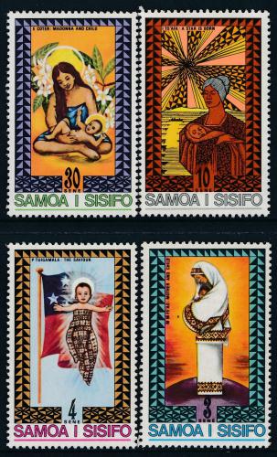 Poštové známky Samoa 1975 Vianoce Mi# 324-27