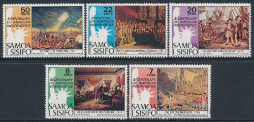 Poštové známky Samoa 1976 Nezávislost USA, 200. výroèie Mi# 328-32