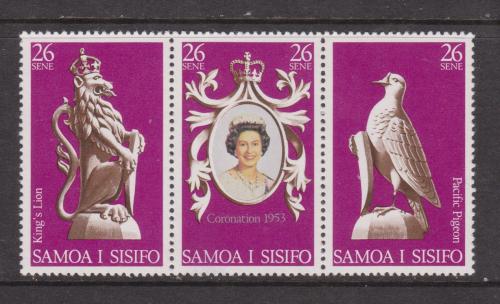 Poštové známky Samoa 1978 Krá¾ovská korunovace, 25. výroèie Mi# 372-74