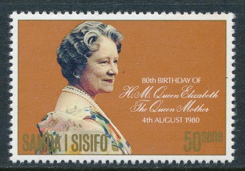 Poštová známka Samoa 1980 Krá¾ovna Matka Mi# 434