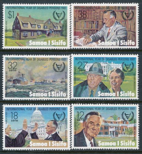 Poštové známky Samoa 1981 Prezident Franklin D. Roosevelt Mi# 450-55
