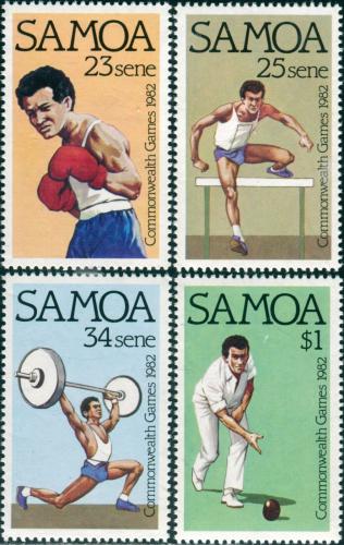 Poštové známky Samoa 1982 Šport Mi# 486-89