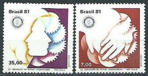 Potov znmky Brazlie 1981 Kongres Rotary Intl. Mi# Mi# 1827-28 - zvi obrzok