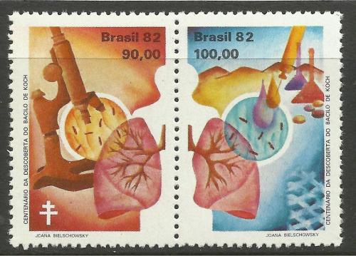 Potov znmky Brazlie 1982 Objeven TBC, 100. vroie Mi# 1879-80 Kat 9