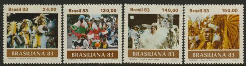 Poštové známky Brazílie 1983 Karneval v Riu Mi# 1948-51 Kat 11€