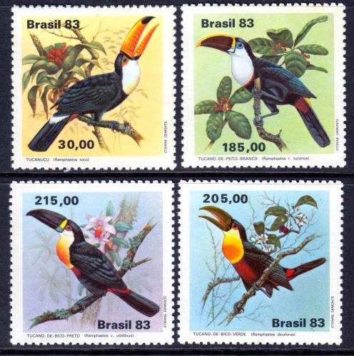 Potov znmky Brazlie 1983 Tukani Mi# 1964-67 Kat 9.50