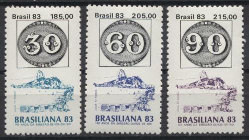 Potov znmky Brazlie 1983 Vstava BRASILIANA 83 Mi# 1980-82 Kat 7.50