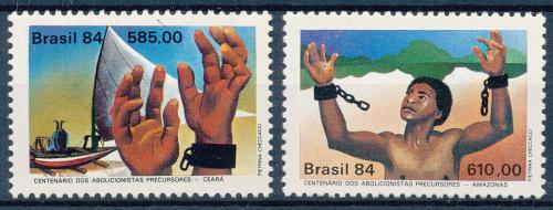 Potov znmky Brazlie 1984 Ukonen otroctv, 100. vroie Mi# 2021-22