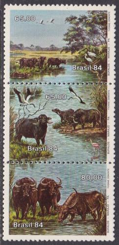 Poštové známky Brazílie 1984 Buvol Mi# 2054-56