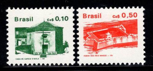 Potov znmky Brazlie 1986 Architektra Mi# 2178-79 