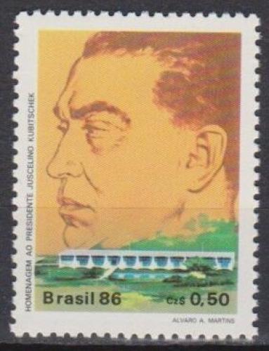 Poštová známka Brazílie 1986 Prezident Juscelino Kubitschek de Oliveira Mi# 2180
