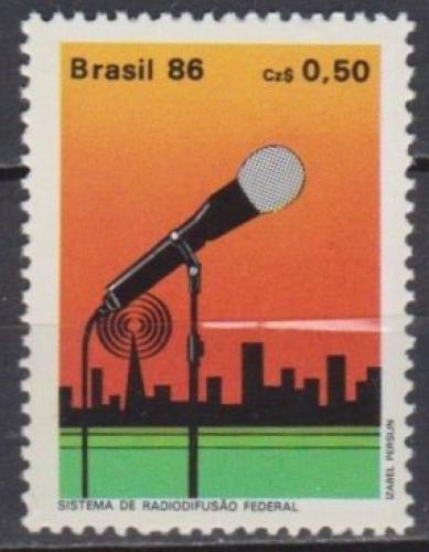 Potov znmka Brazlie 1986 Nrodn rozhlas, 50. vroie Mi# 2183