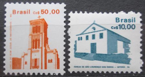 Poštové známky Brazílie 1987 Architektúra Mi# 2212-13 Kat 4.20€