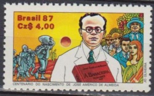 Poštová známka Brazílie 1987 José Américo de Almeida, spisovatel Mi# 2230