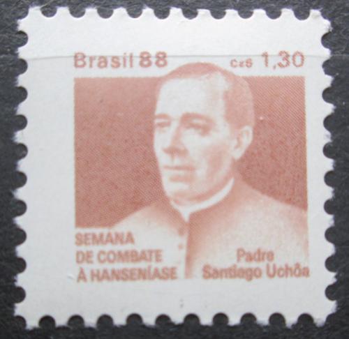 Poštová známka Brazílie 1988 Páter Santiago Ucha, daòová Mi# 25