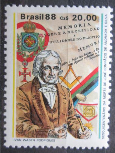 Poštová známka Brazílie 1988 José Bonifácio de Andrada e Silva Mi# Mi# 2248