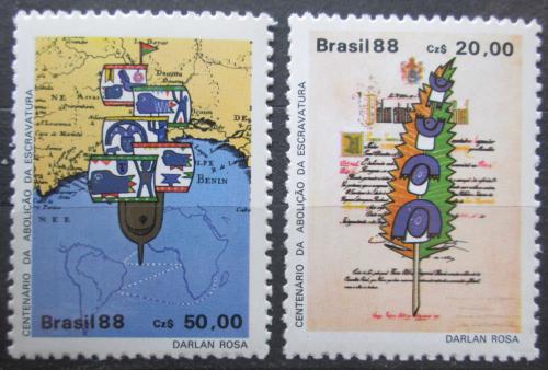 Poštové známky Brazílie 1988 Abolice otroctví, 150. výroèie Mi# Mi# 2250-51