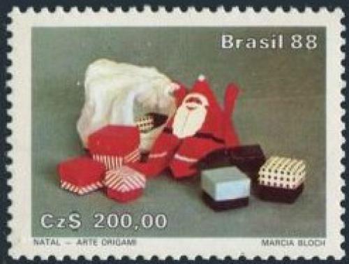Poštová známka Brazílie 1988 Vianoce Mi# 2273