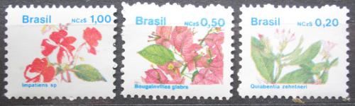 Poštové známky Brazílie 1989 Kvety Mi# 2303-05